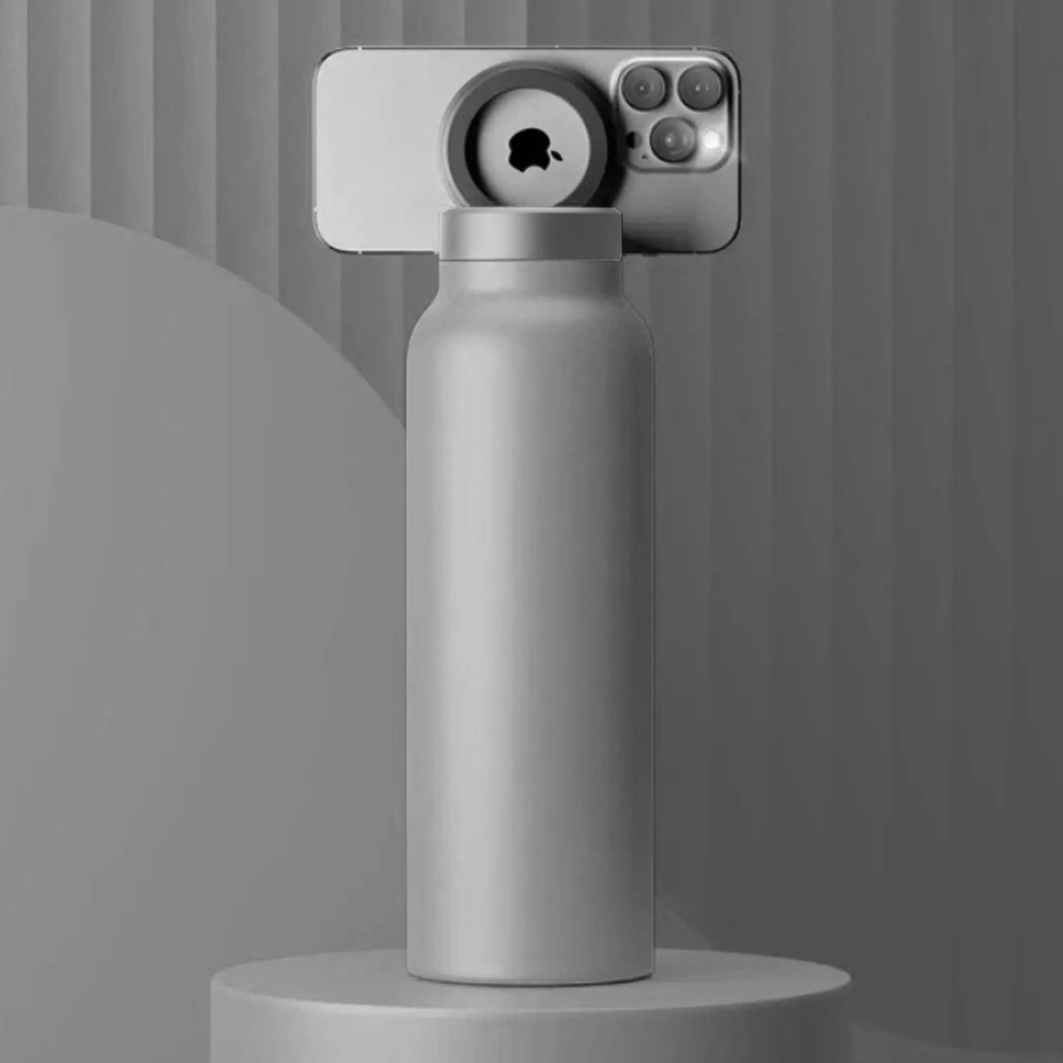 Aquaala Stick And Swivel Magnetic Cap Phone Holder Water Bottle