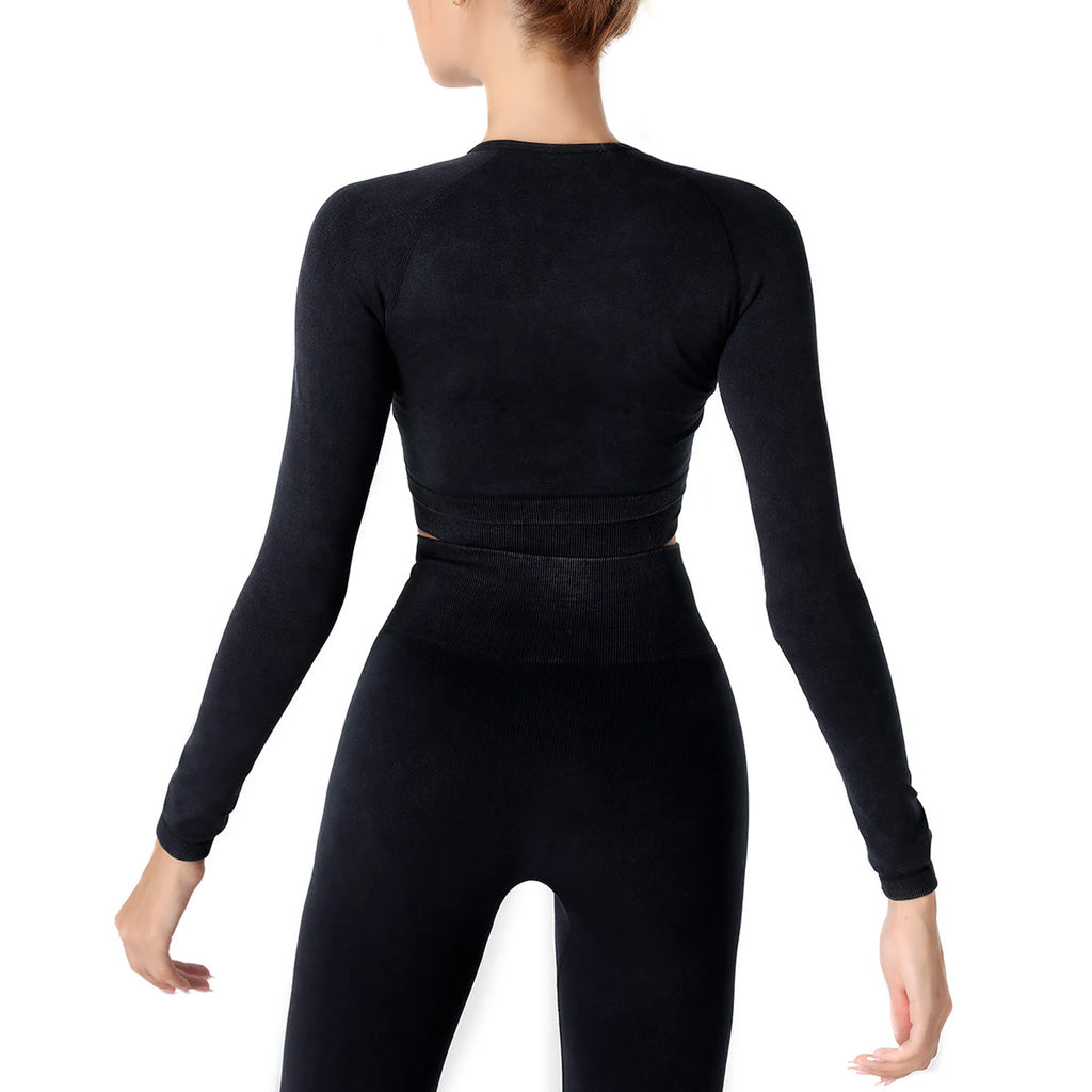 Yoga Crop Top and Leggings Activewear Set