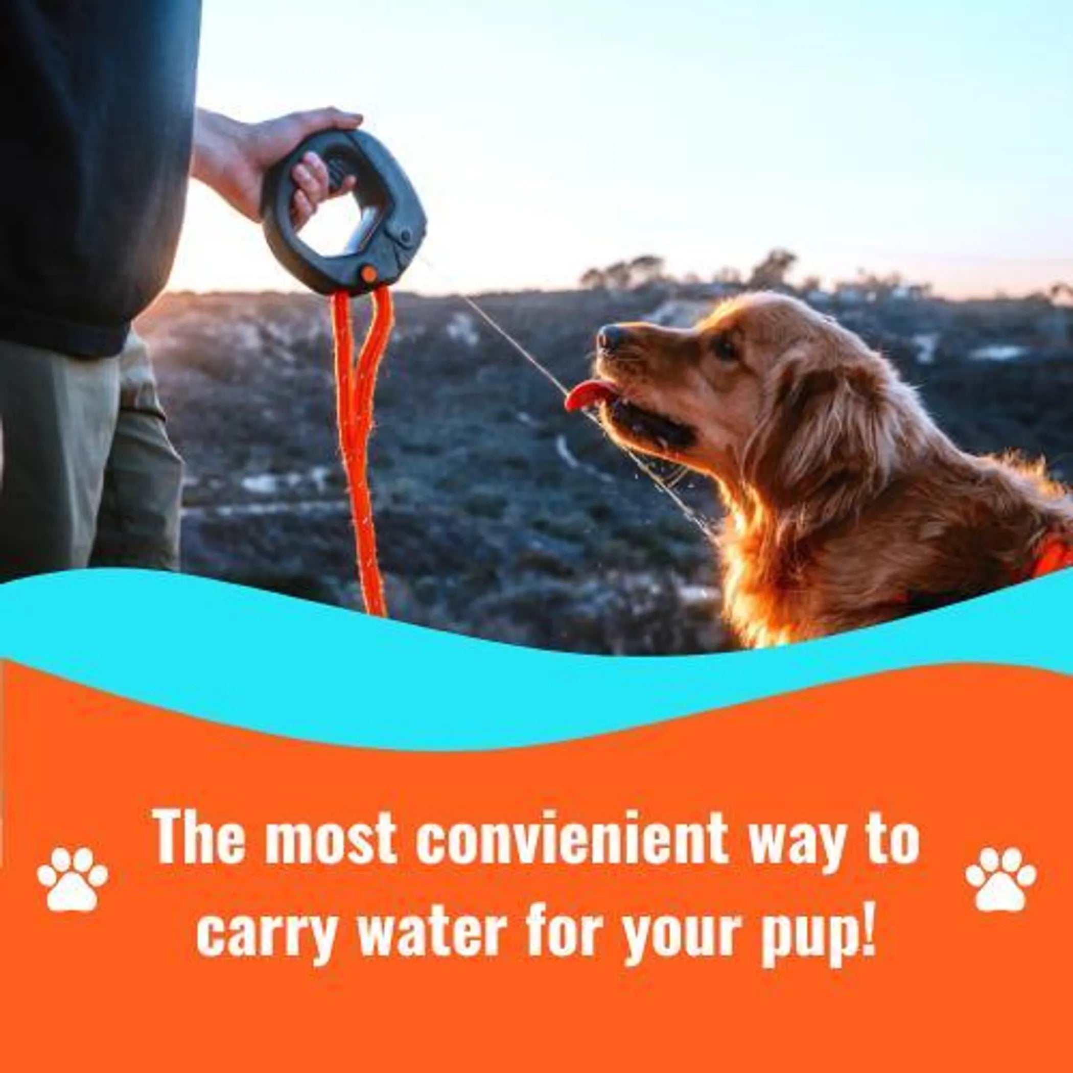 Dog Water Bottle with Flip Open Cup