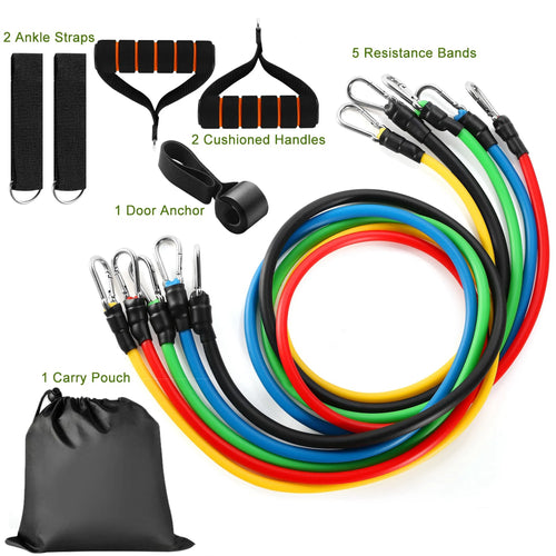 11Pcs Resistance Bands Set