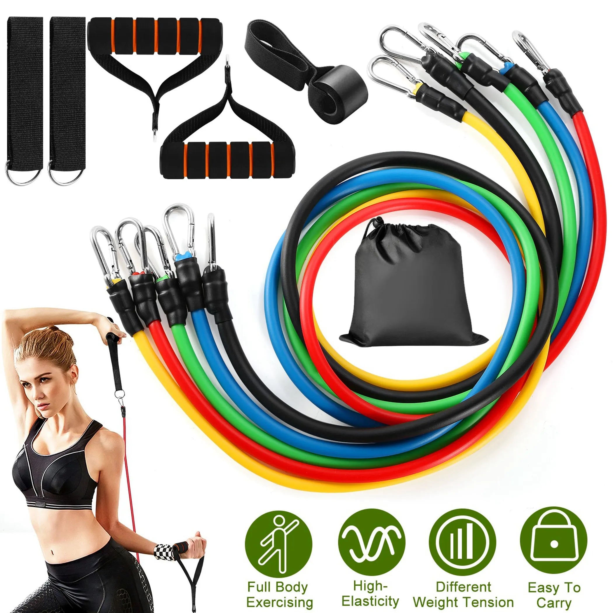 11Pcs Resistance Bands Set