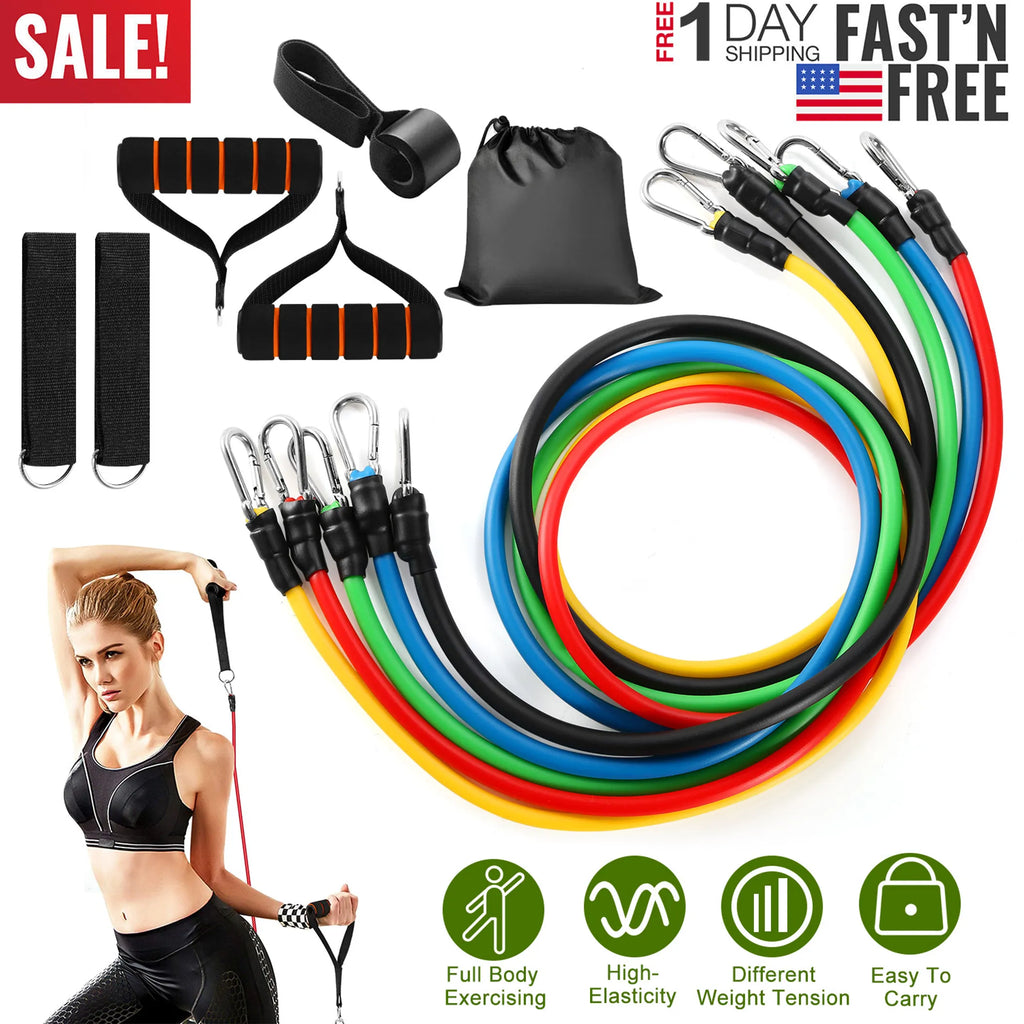 11Pcs Resistance Bands Set