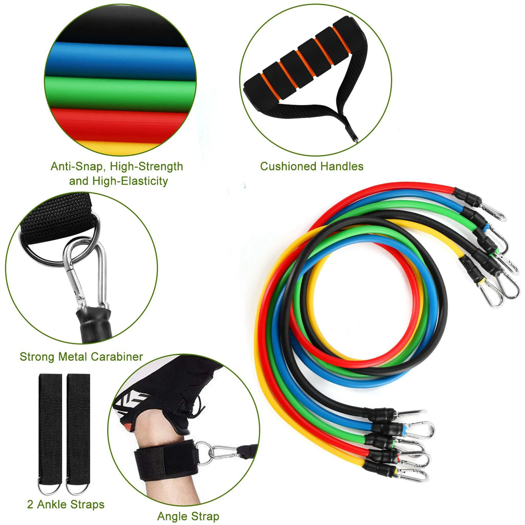 11Pcs Resistance Bands Set