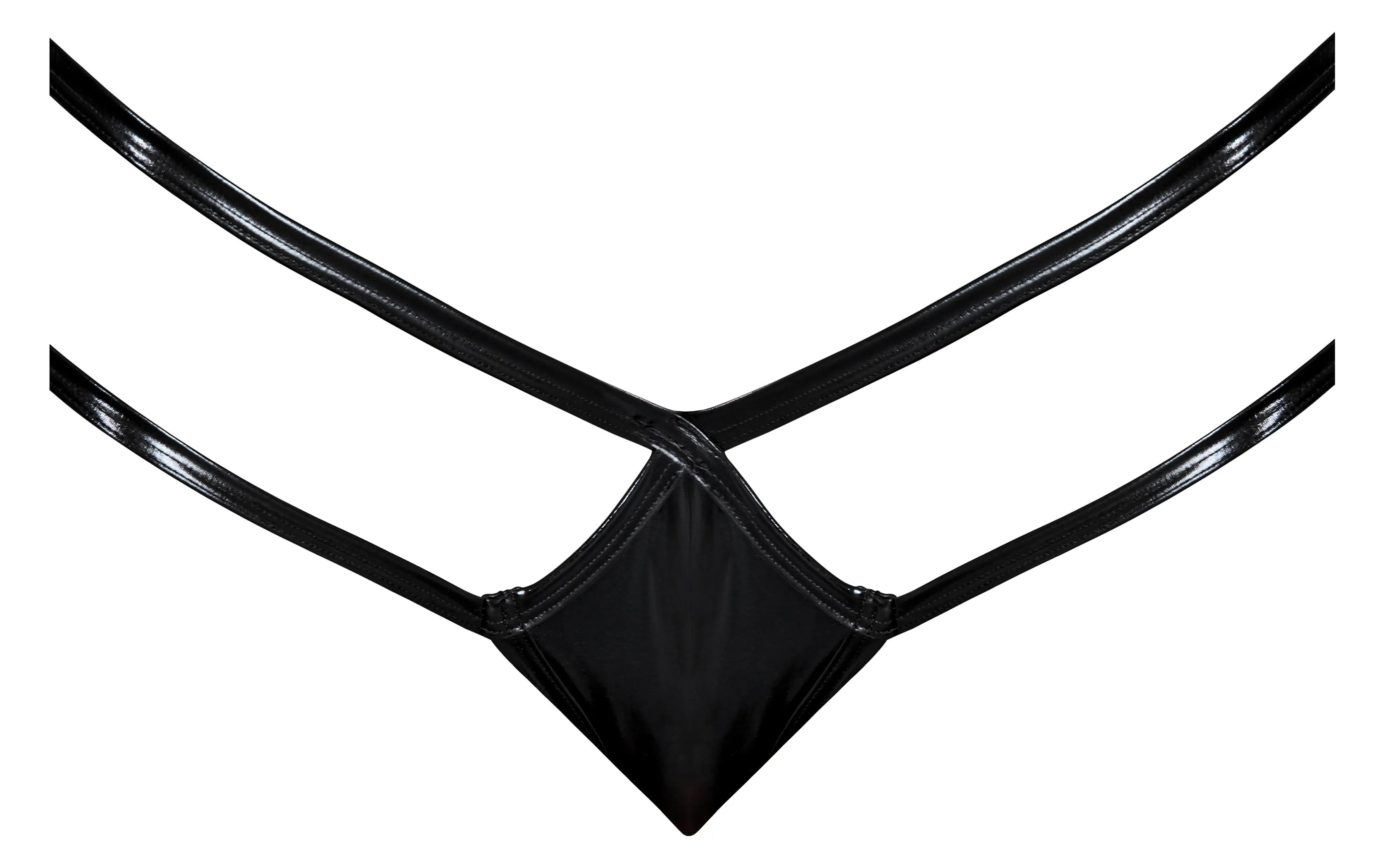 LIQUID ONYX CROTCHLESS PANTY BLACK L/XL